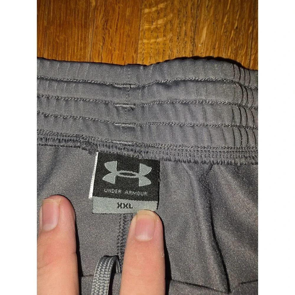 Under Armour Mens XXL Gray Straight Leg Drawstring Athletic Track Training Pants